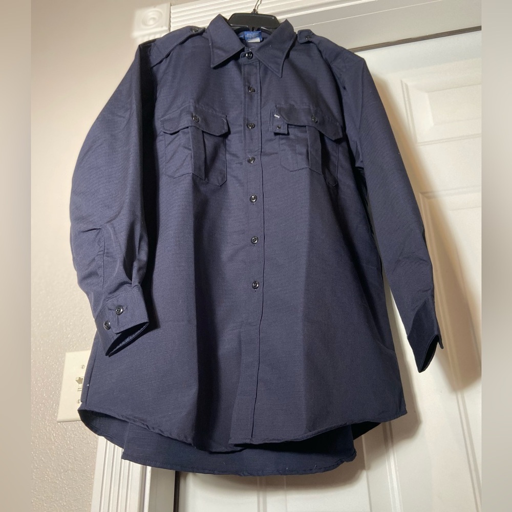 Propper~NWT~Men’s~Tactical Shirt~Ripstop~Long Sleeve~Navy Blue~Size S/L & L/L